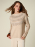 Maglia misto lana con cristalli image number 1