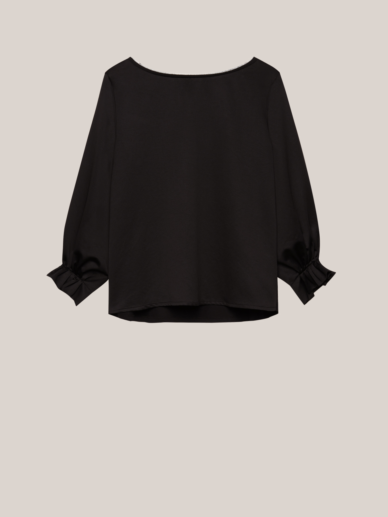 T-shirt effetto seta maniche lunghe image number 3