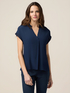 Chemisier en viscose avec finitions en satin image number 0