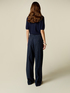 Palazzo trousers in flannel with micro crystals image number 1