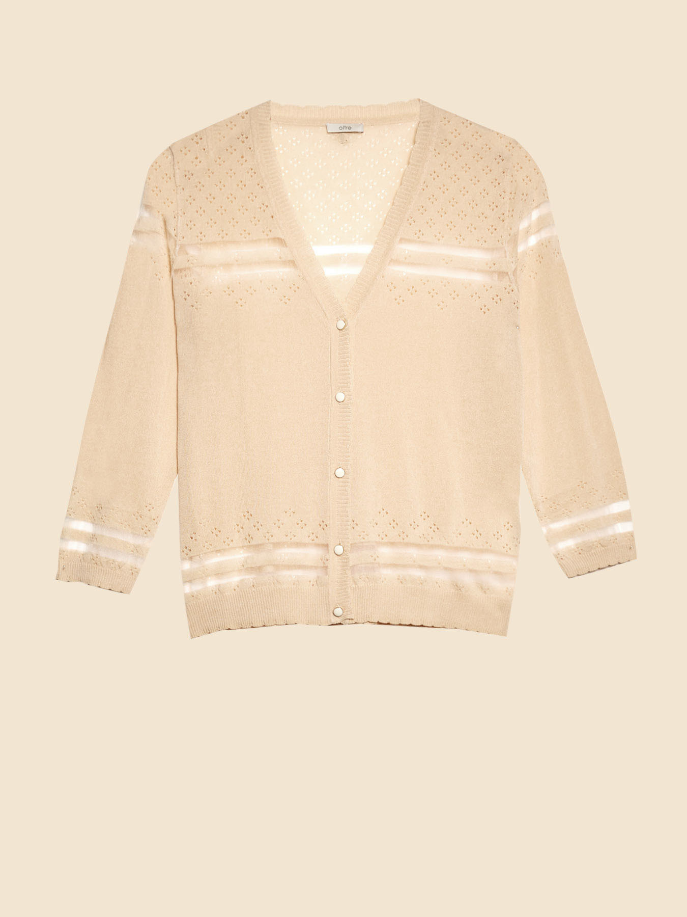 Cardigan corto traforato image number 3