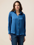 Solid color satin shirt image number 0