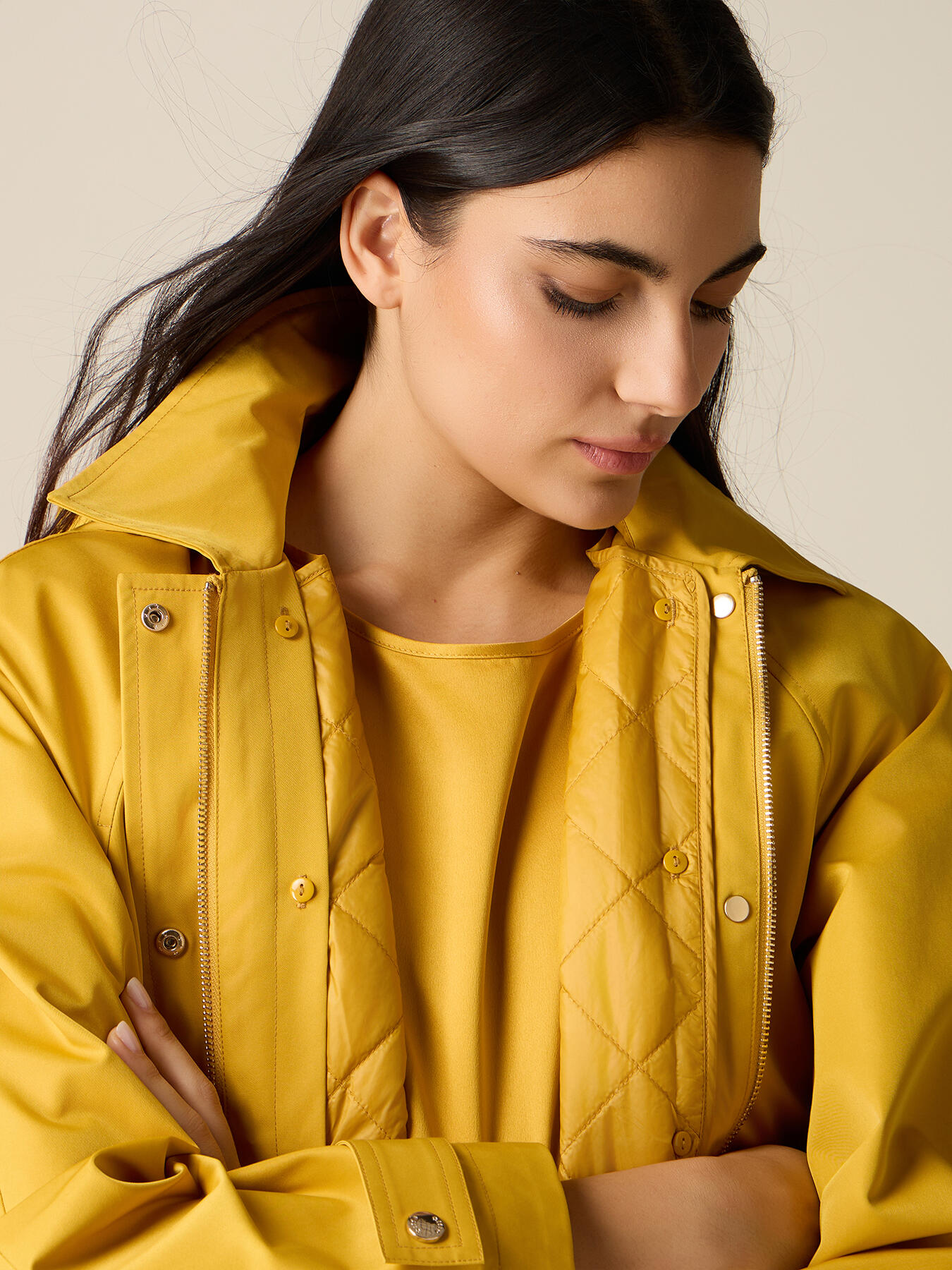 Nylon jacket with quilted lining image number 2