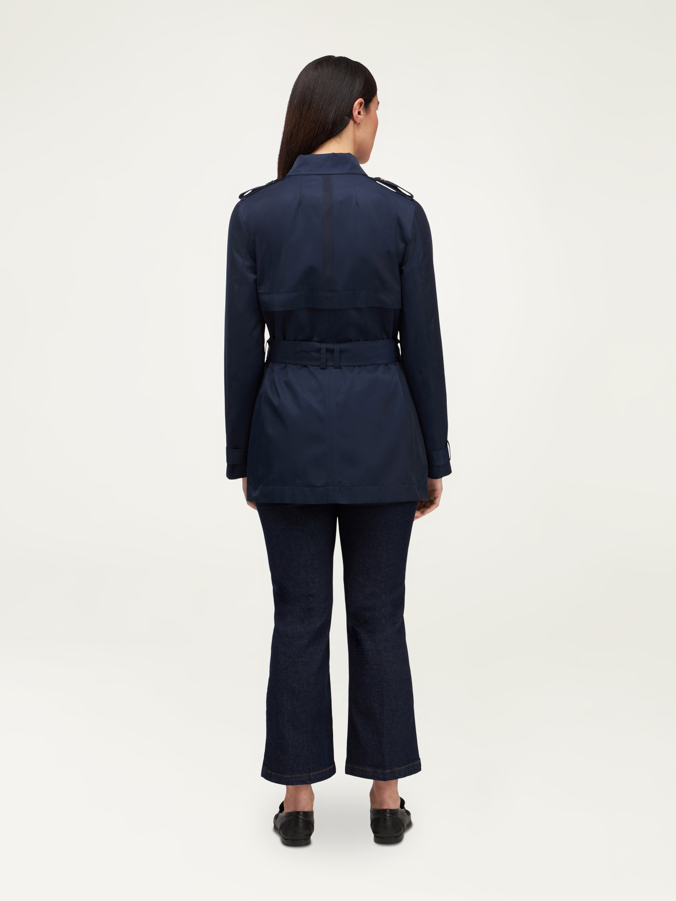 Short trench coat with belt image number 1