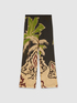 Pantalon cropped motif tropical feuillage image number 3