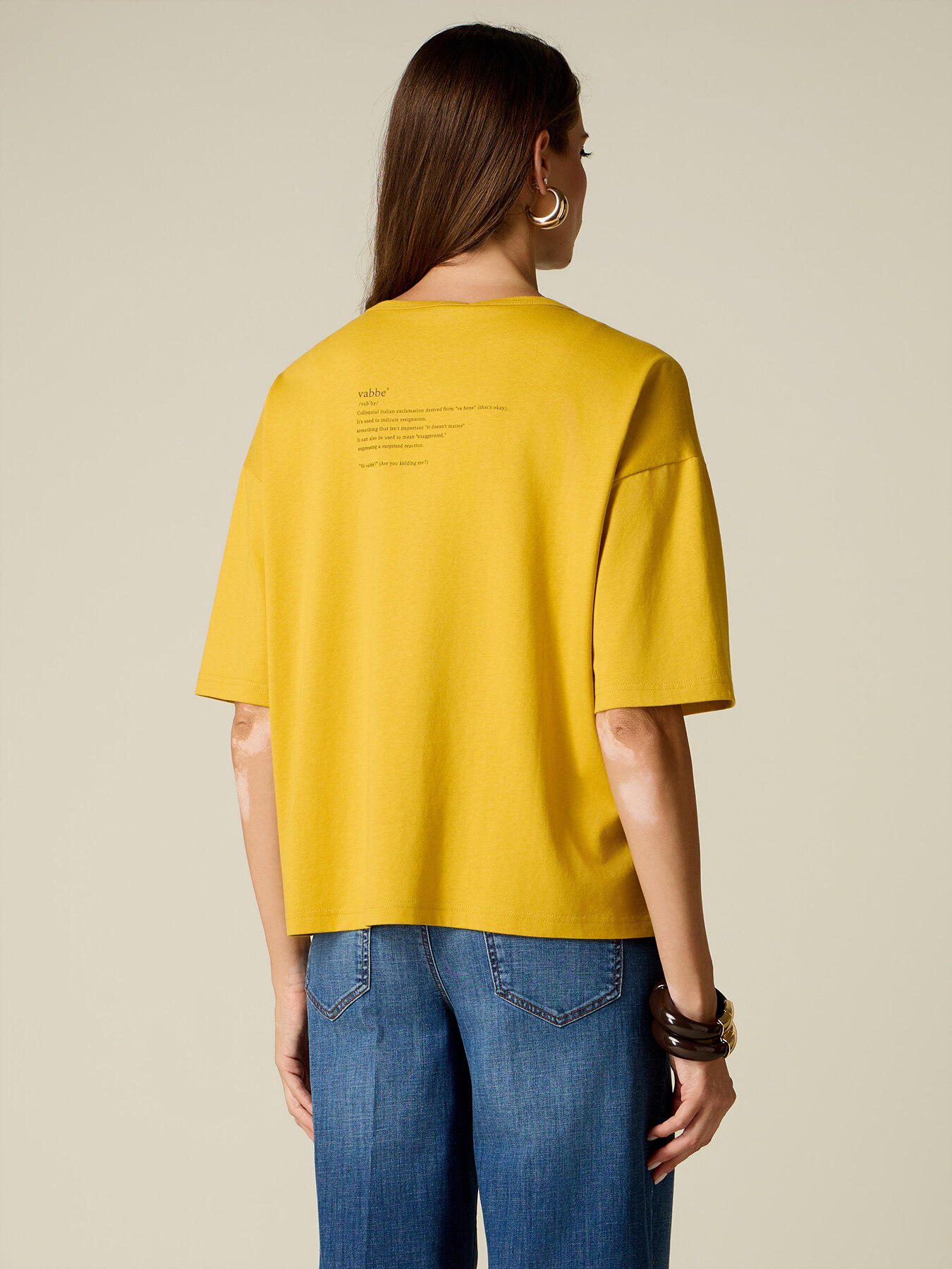 T-Shirt mit Buchstaben-Stickerei image number 1