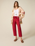 Pantalones cropped de tela mezcla viscosa image number 0