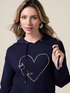Sweat-shirt en maille avec broderie bijou image number 2
