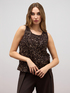 Top in velluto e paillettes image number 0