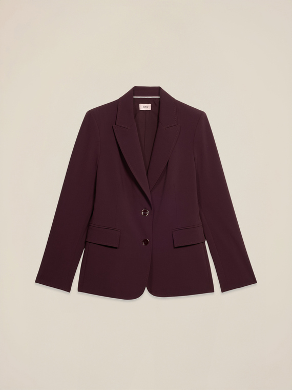 Viscose blend flannel blazer