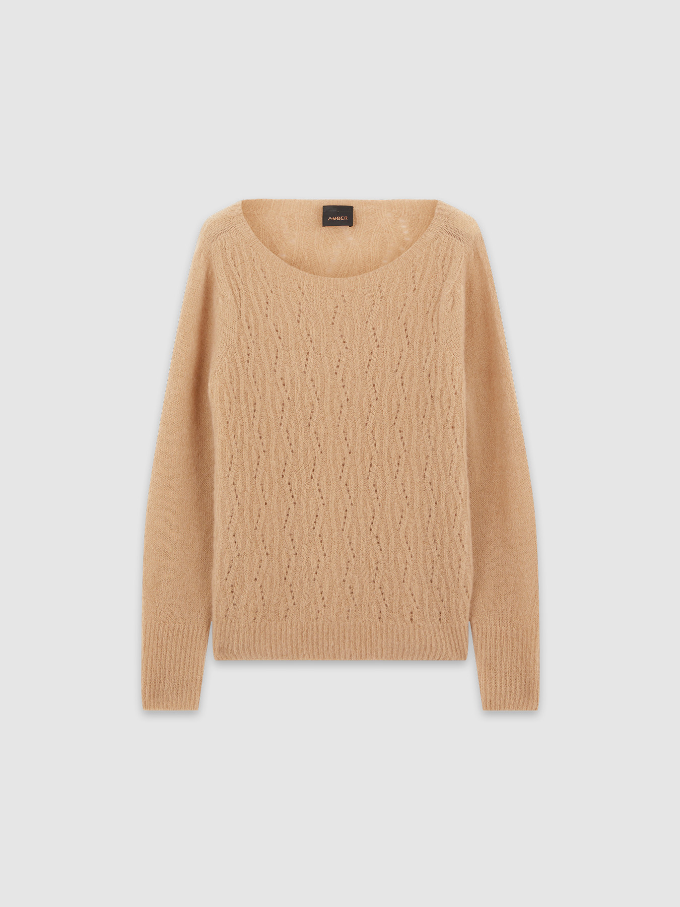 Maglia misto mohair con losanghe image number 4