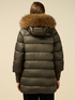 Midi down jacket with hood and cuffs image number 1