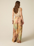Patterned satin palazzo pants image number 1