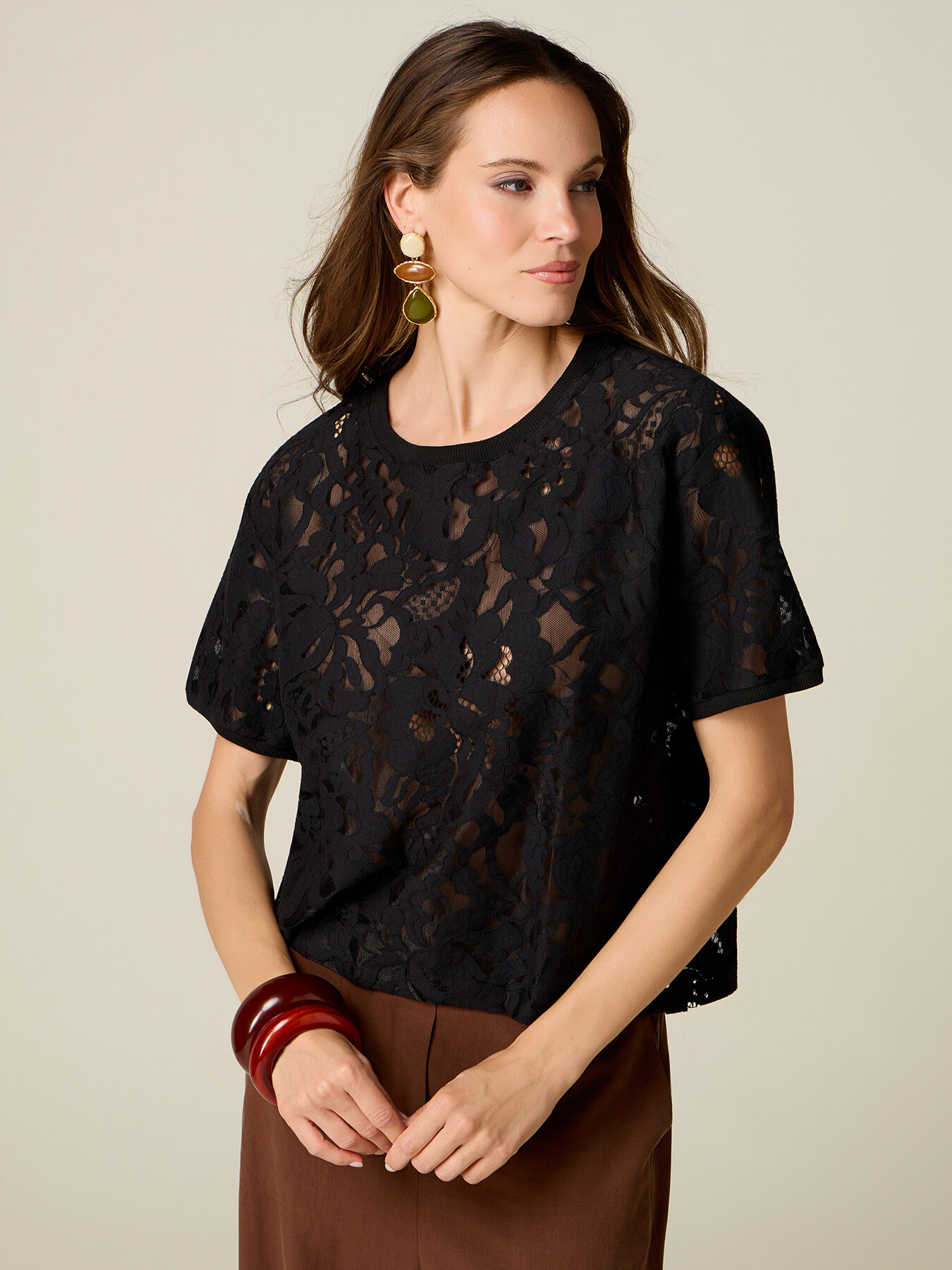 Tricou din dantelă image number 0