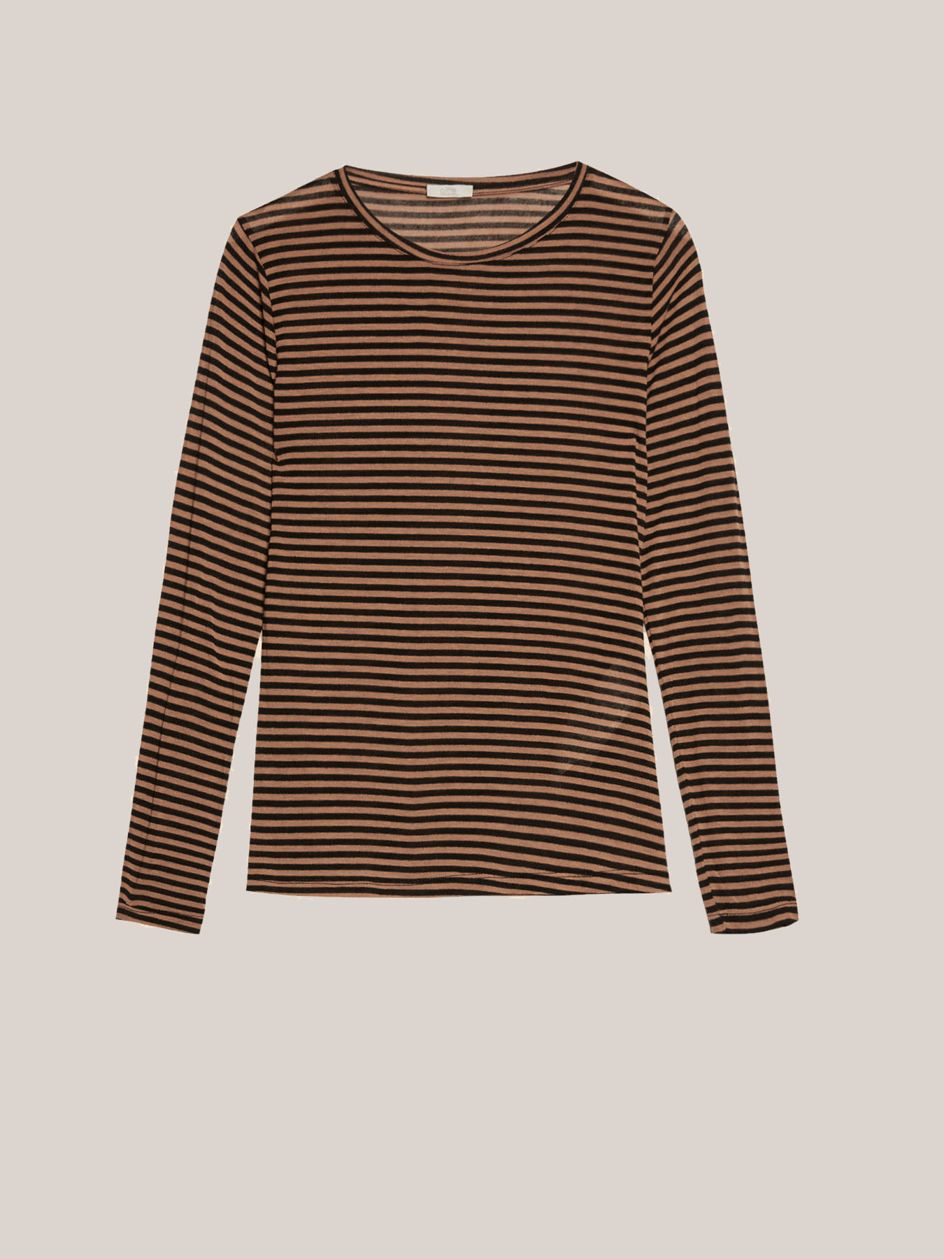 Camiseta de rayas con mezcla de cachemir image number 3