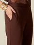 Pantalones regulares de tejido crep&eacute; image number 2