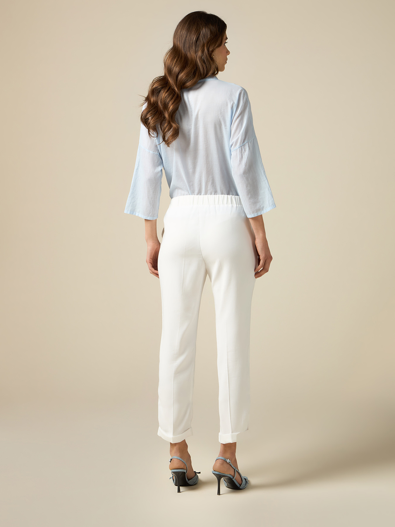 Pantalon en twill de viscose image number 1