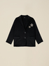 Unstructured mixed wool jacket with pins image number 3