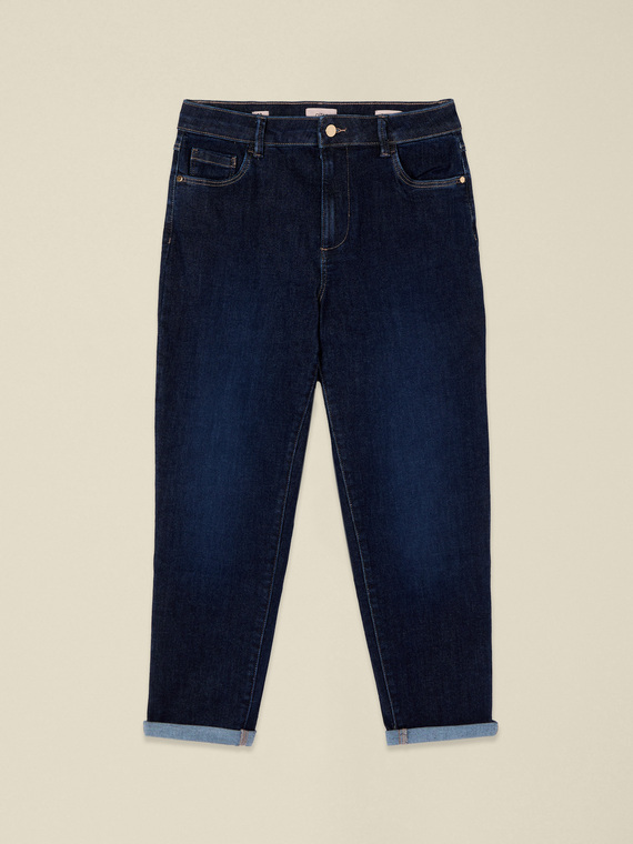 Jeans boyslim con risvolto