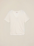 Camiseta de mezcla de modal con escote en V image number 3