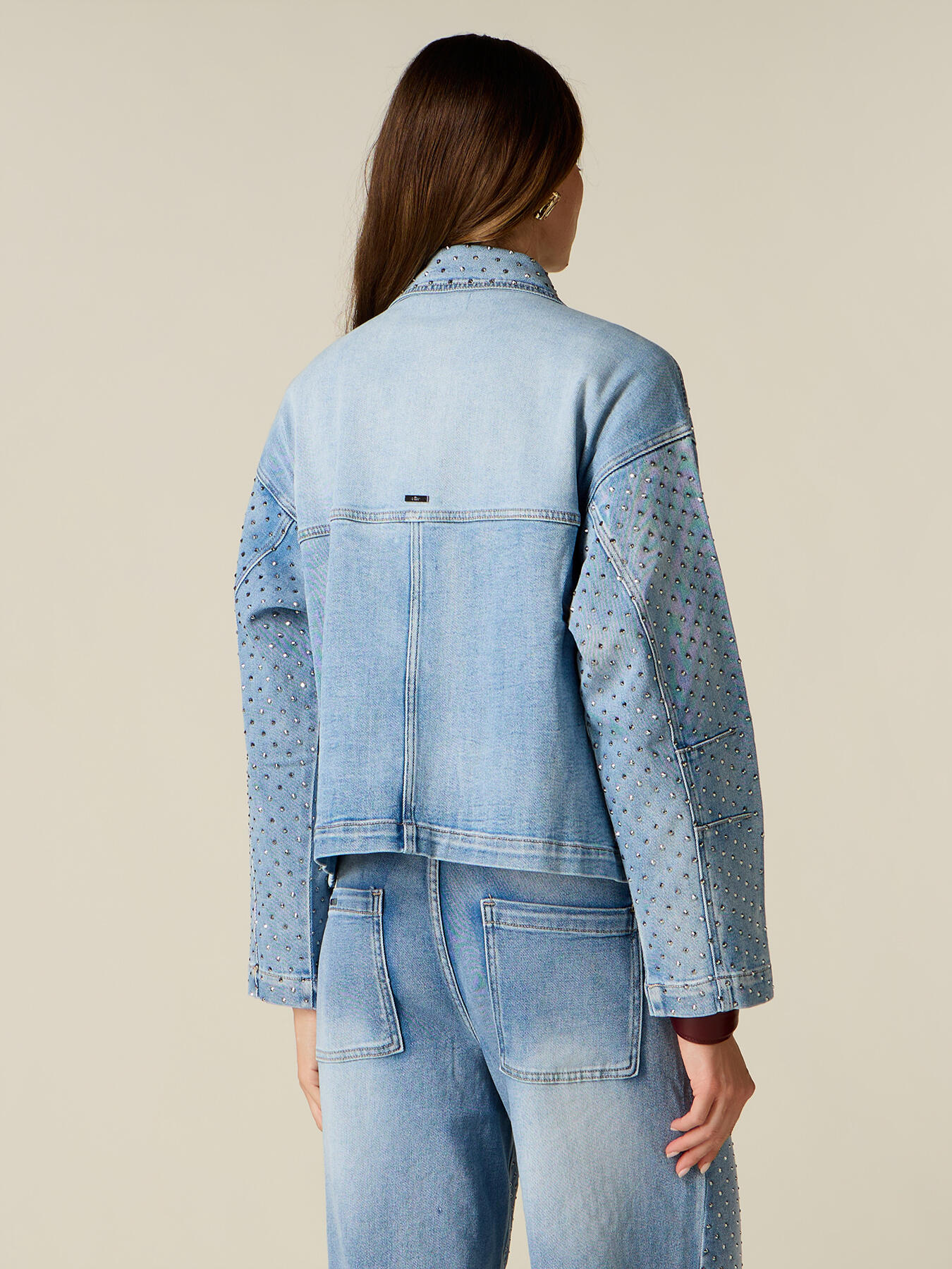 Veste en denim avec cristaux image number 1