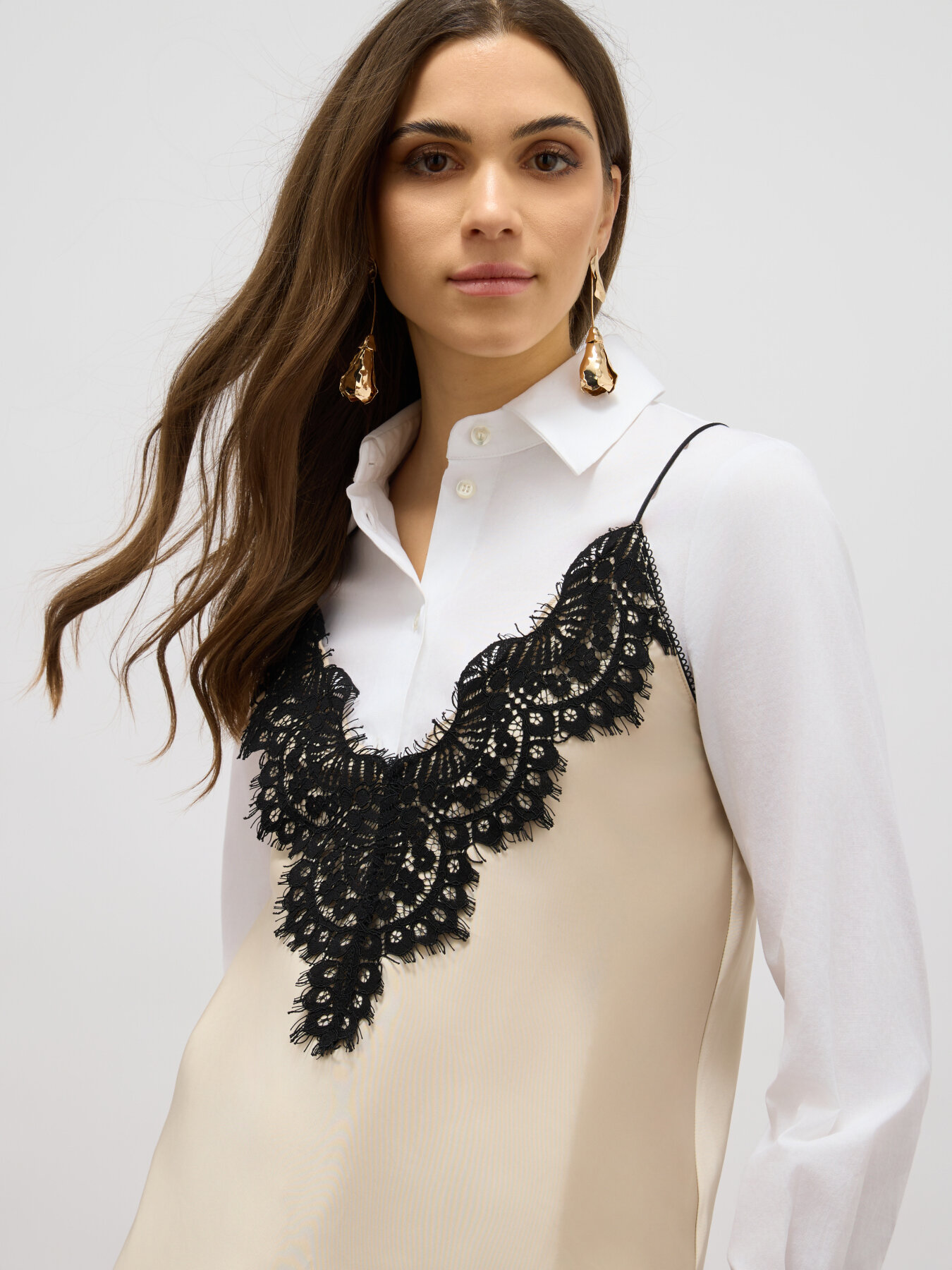 Camicia con top sovrapposto image number 2