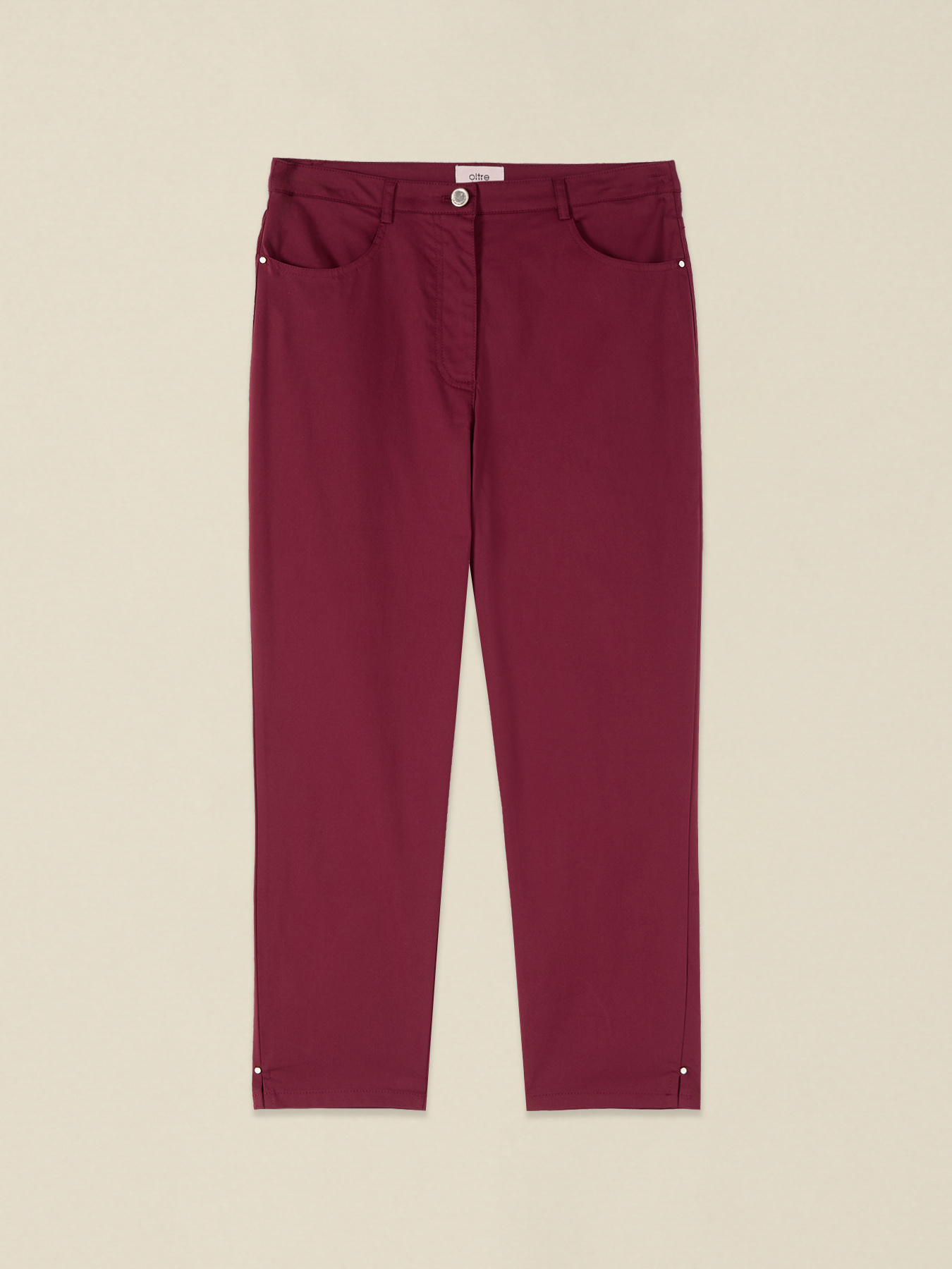 Cotton blend capri pants image number 4