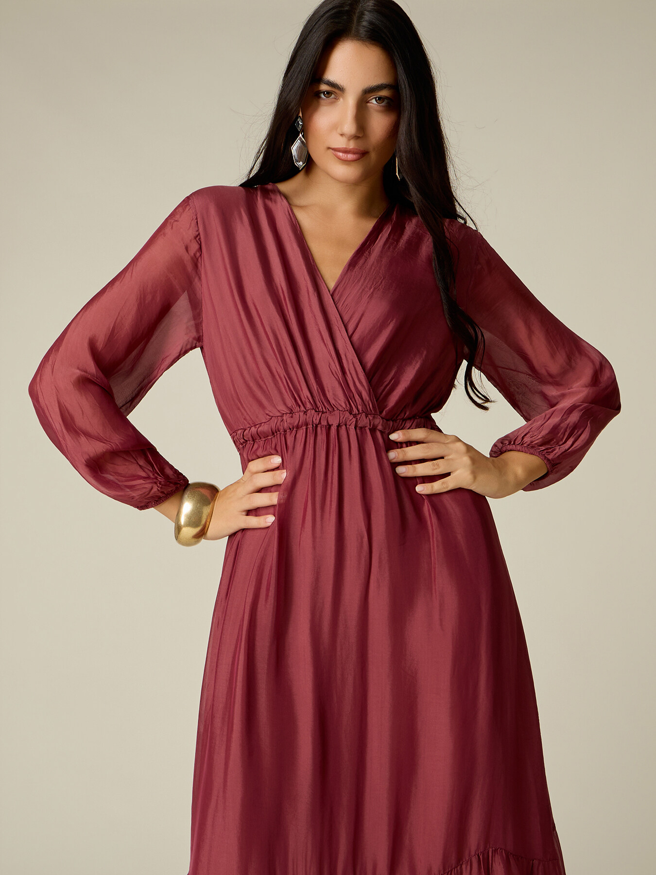Long dress in silk voile image number 2