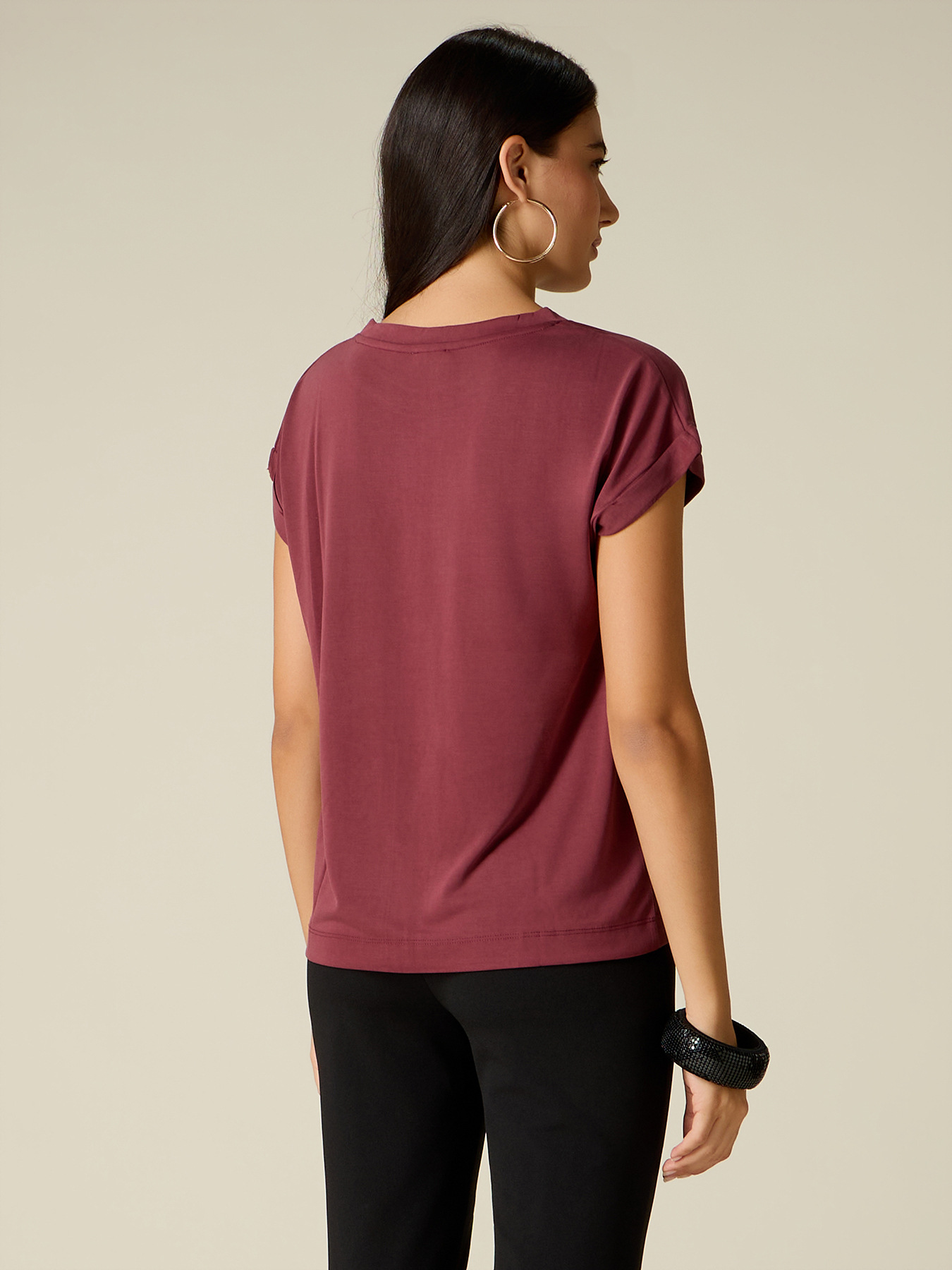 T-shirt en m&eacute;lange modal image number 1
