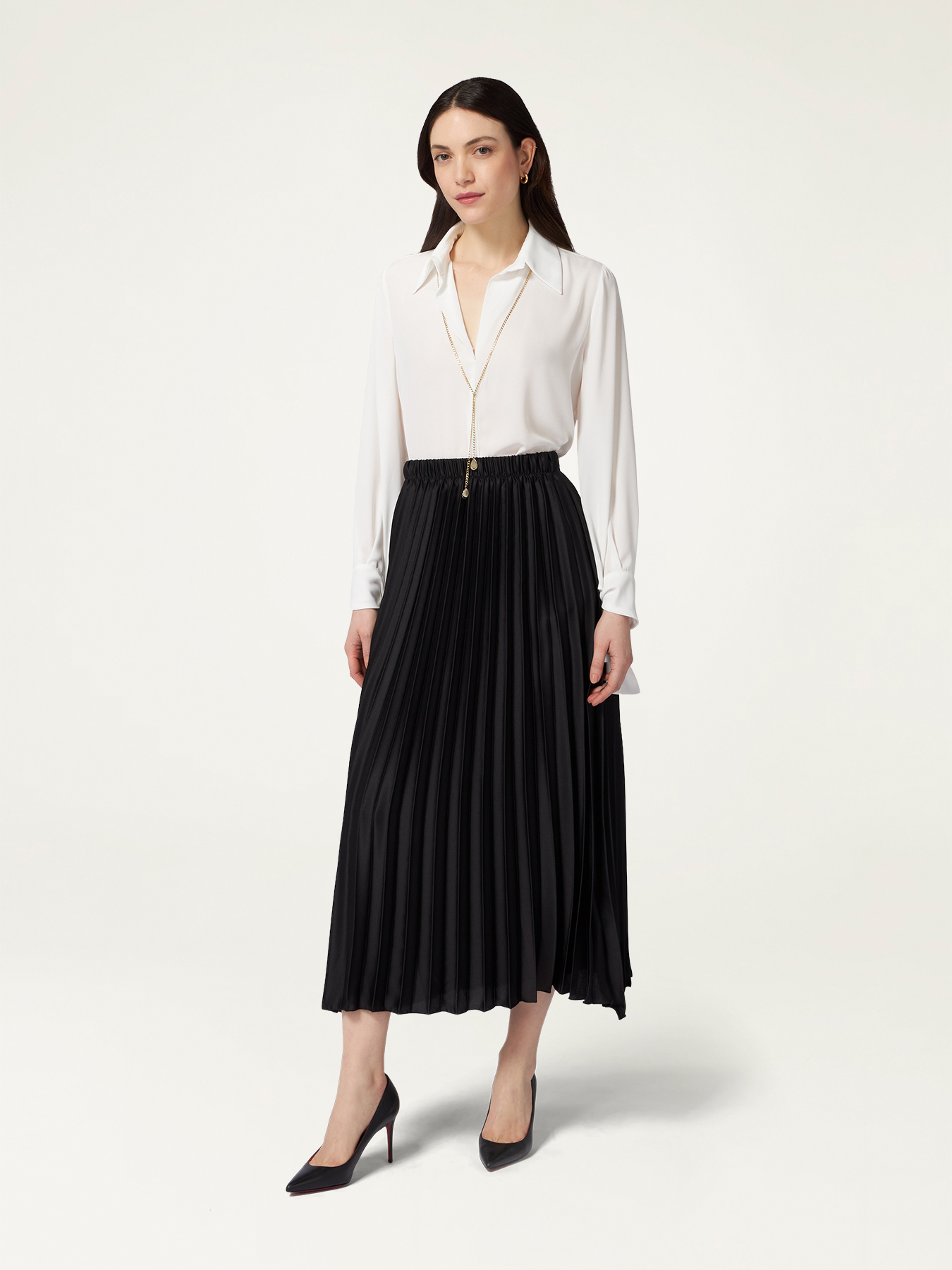 Falda larga plisada image number 3