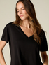 Modal blend V-neck T-shirt image number 2