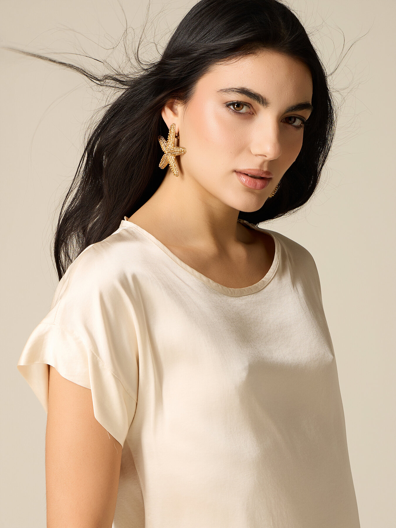 Viscose satin blouse image number 2