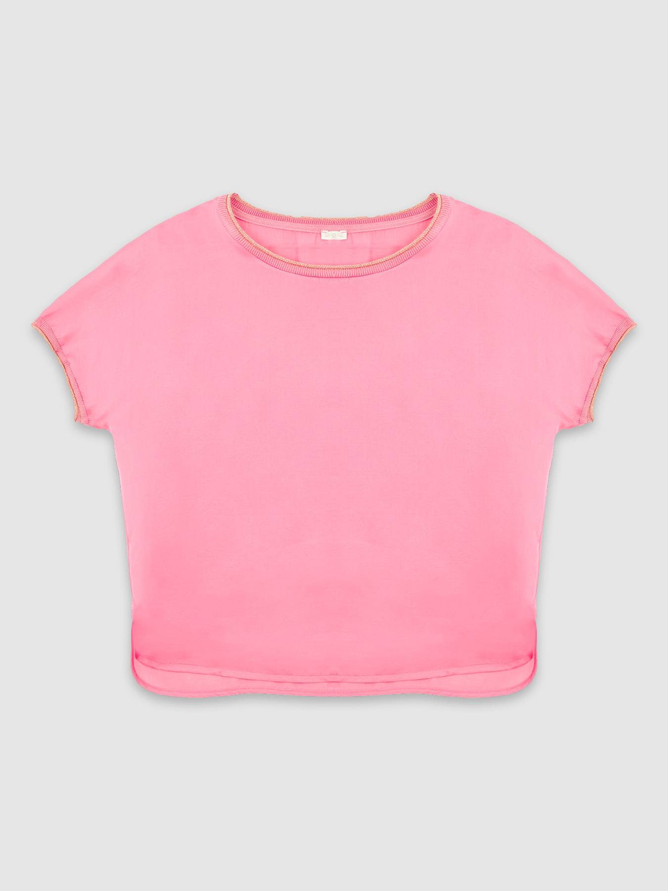 Blusa boxy con bordo lurex image number 3