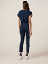 Skinny pants in cotton and Tencel with jewel button image number 1