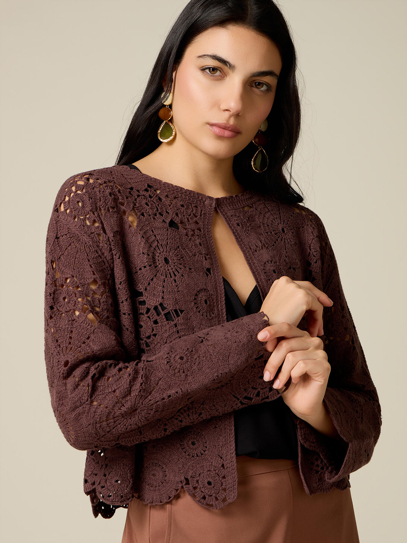 Short crochet cardigan image number 2