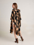 Hooded chequered cape image number 1