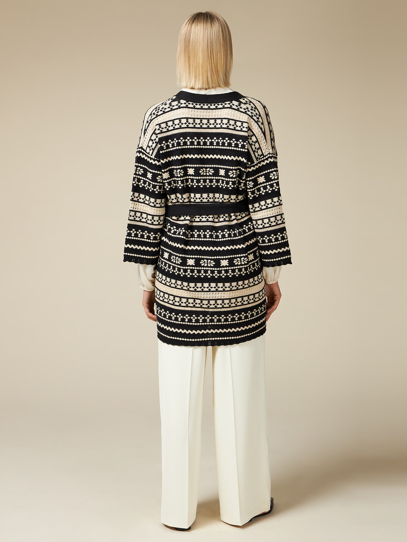 Maxi cardigan jacquard image number 1
