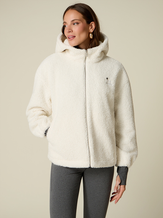 &Uuml;bergro&szlig;es Sweatshirt aus Teddyfleece