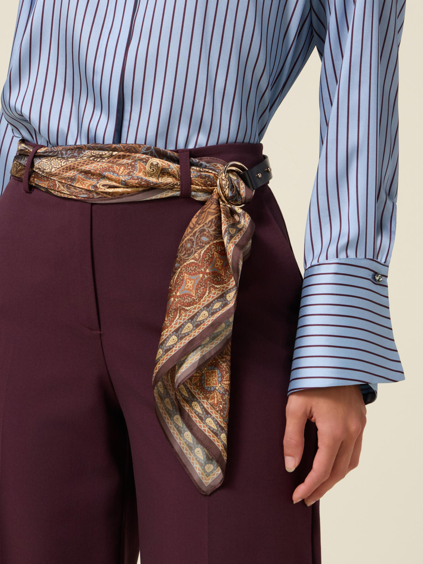 Belt with decorative scarf image number 1