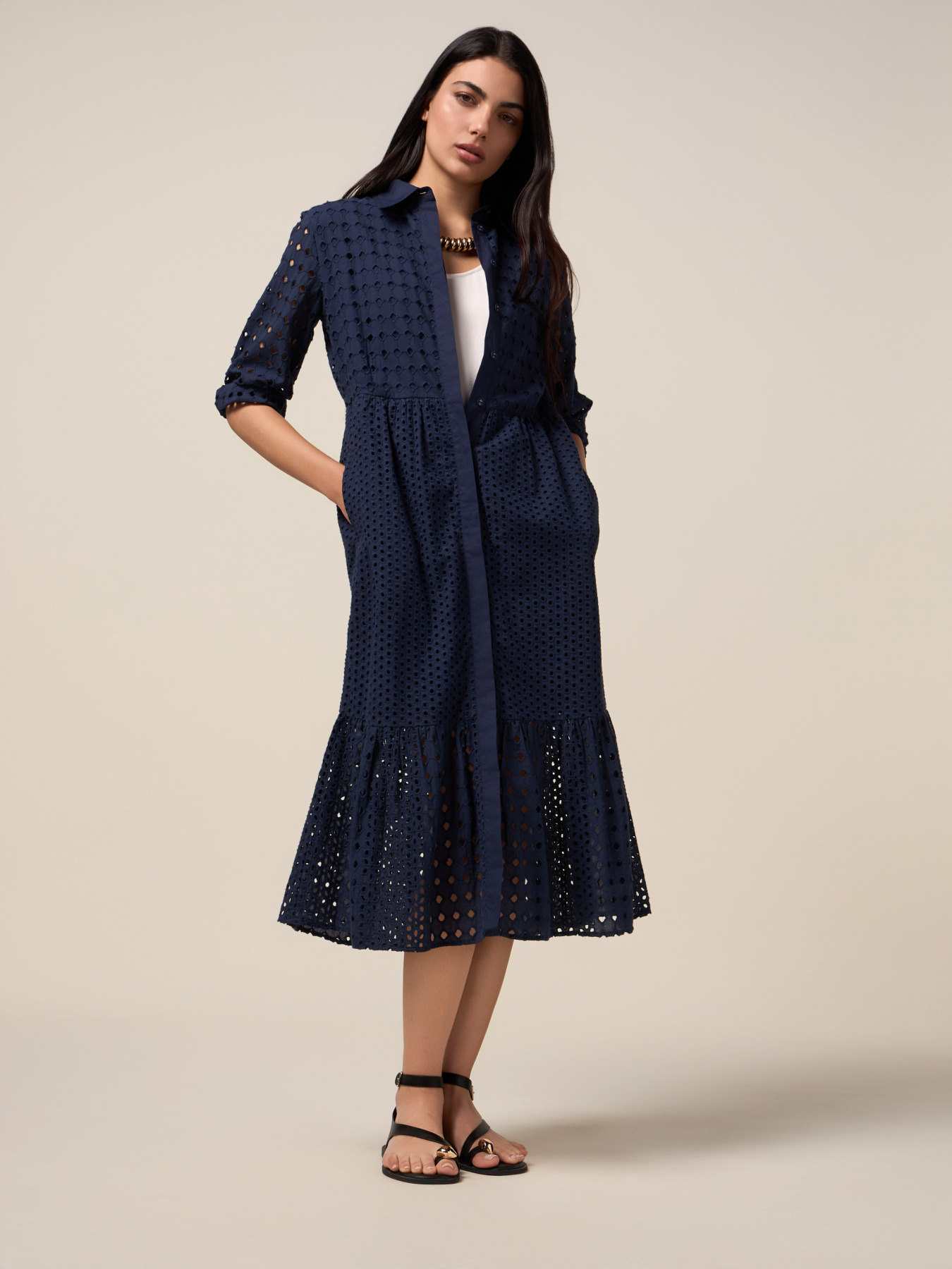 Chemisier in pizzo sangallo image number 0