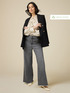 Jeans wide leg cropped eco-friendly a lavaggio grigio image number 0