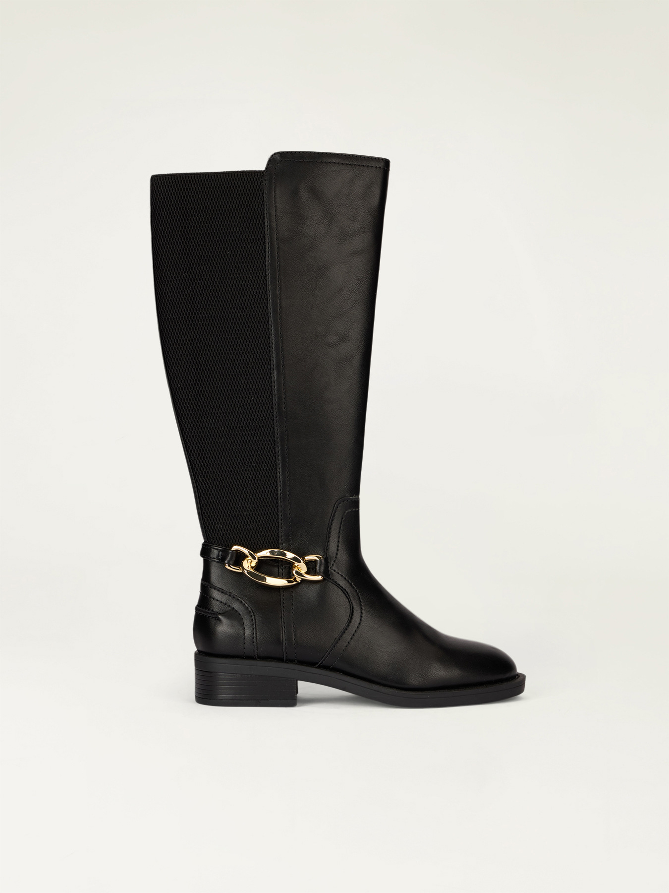 Flat boots with metal buckle image number 2