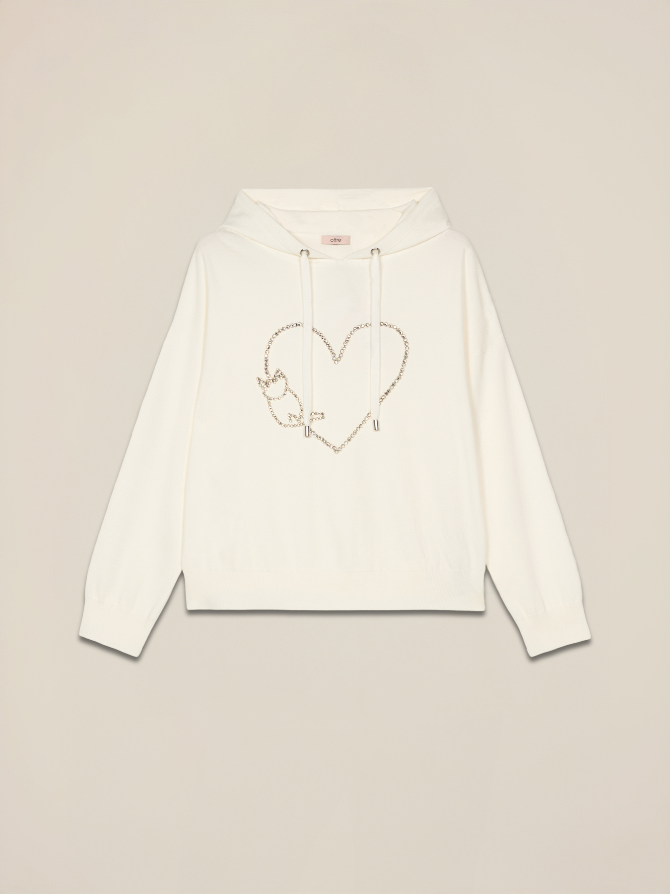 Sudadera de punto con bordado de pedrer&iacute;a image number 3