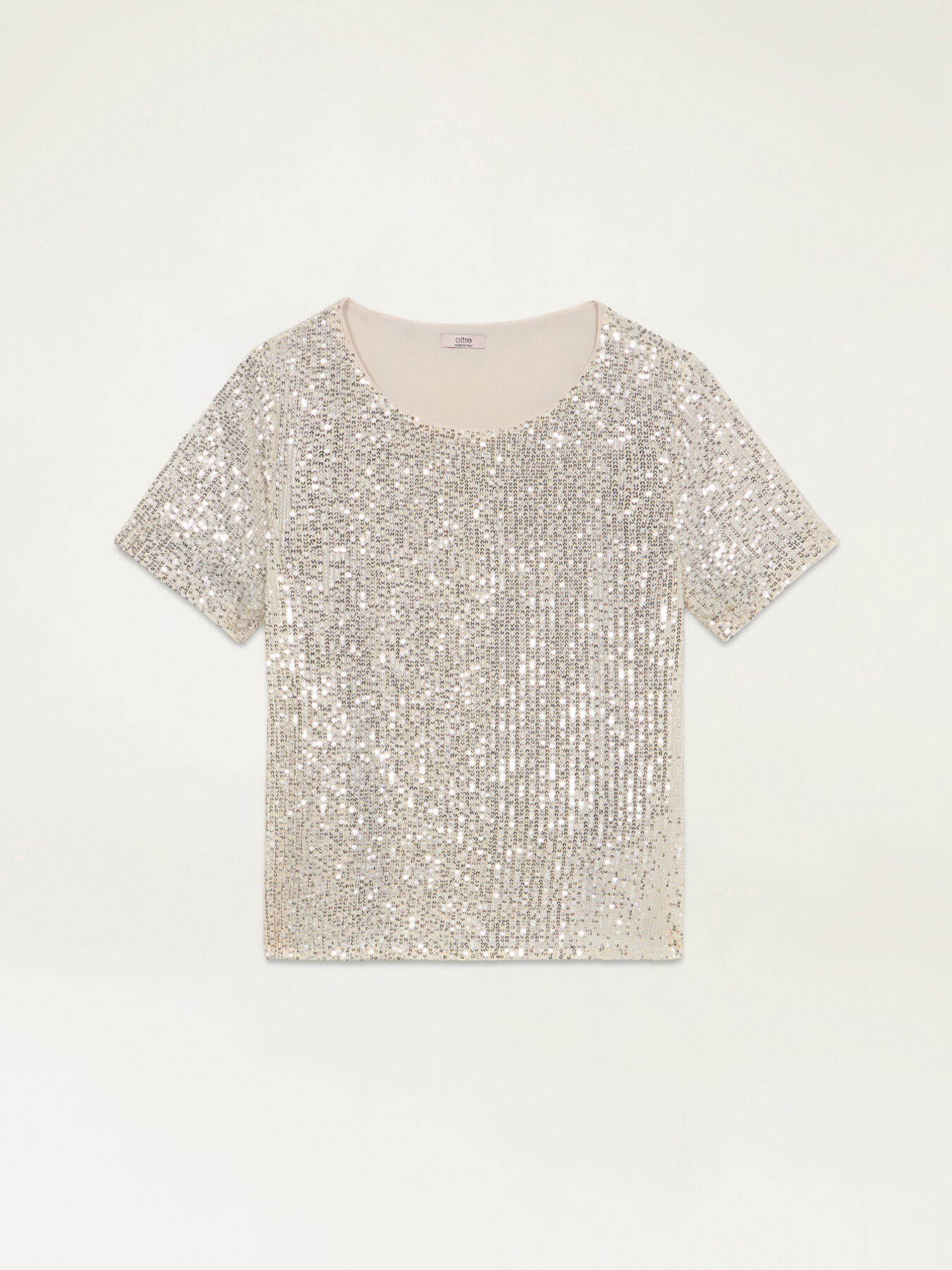 Bluse mit kurzen &Auml;rmeln aus Pailletten image number 3