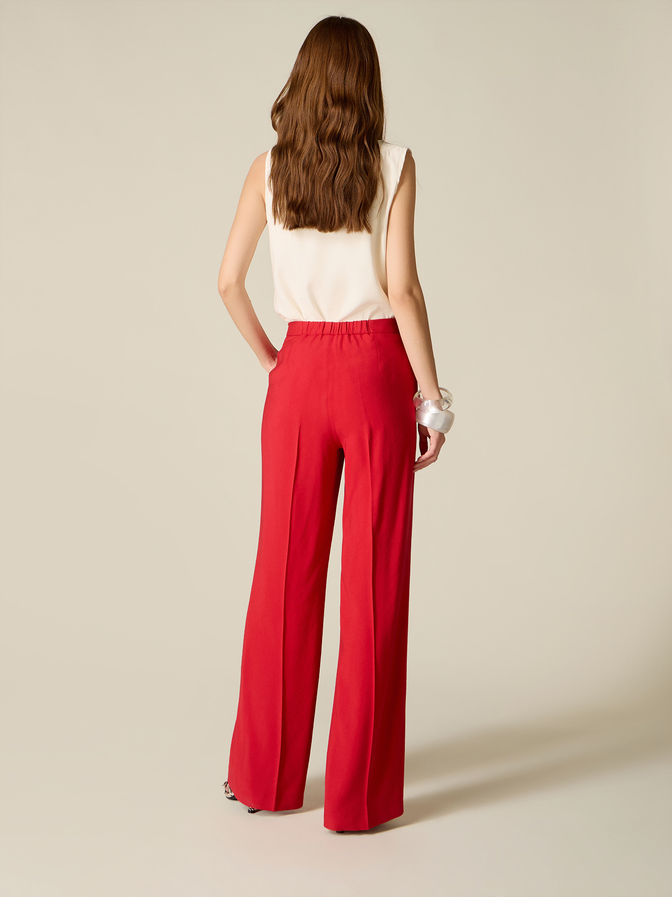 Viscose blend palazzo pants image number 1
