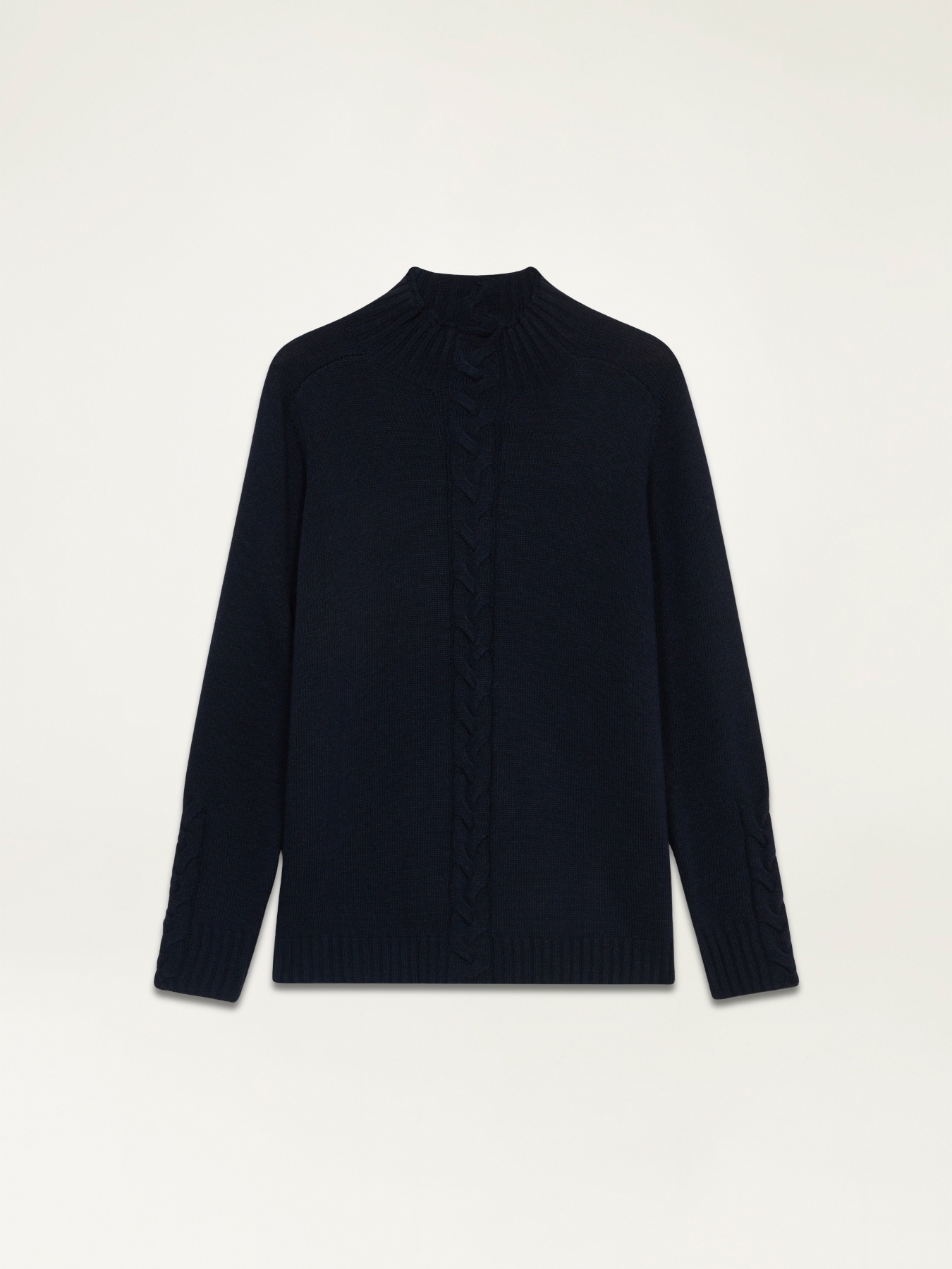 Dolcevita misto cashmere con treccia image number 3