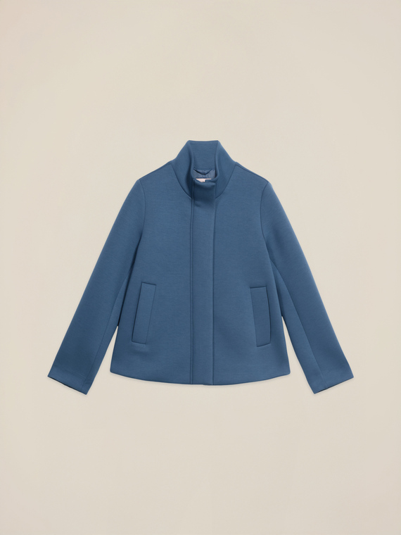 High-neck scuba coat