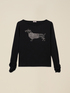 Long sleeve t-shirt with print and appliqu&eacute;s image number 3
