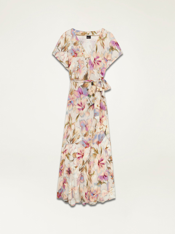 Long floral print dress