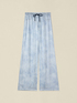 Palazzo-Hose aus Satin in Denim-Optik image number 4